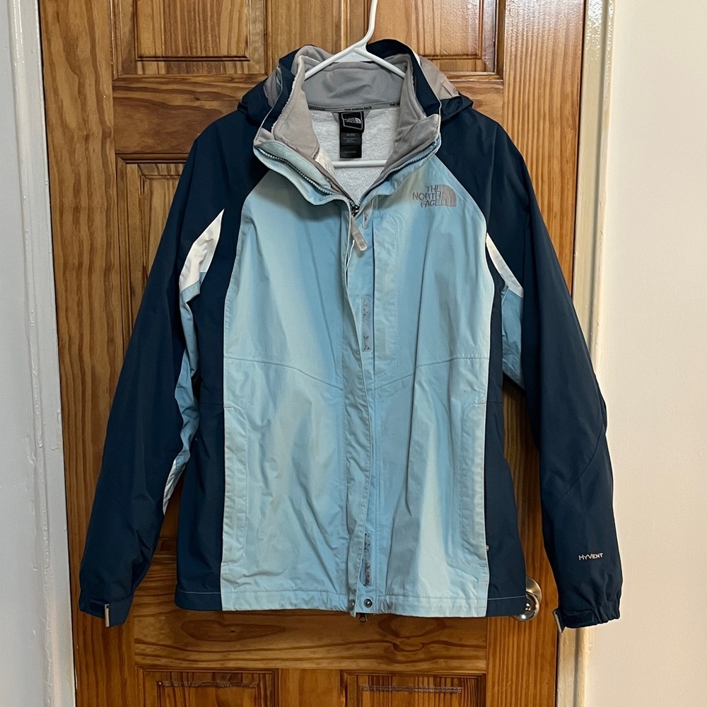 3-in-1 Women’s The North Face Light Blue and Navy Jacket